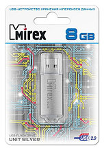 8Gb USB FlashDrive Mirex UNIT SILVER