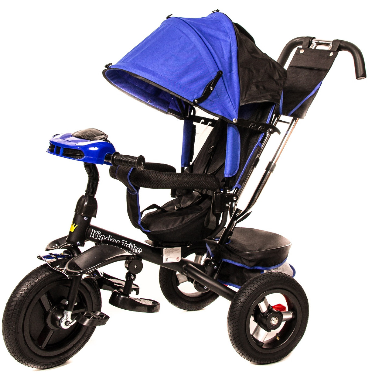 Трехколесный велосипед Kinder Trike Classic (поворотное сидение) (синий) с надувные колеса 12\10 - фото 2 - id-p91669013