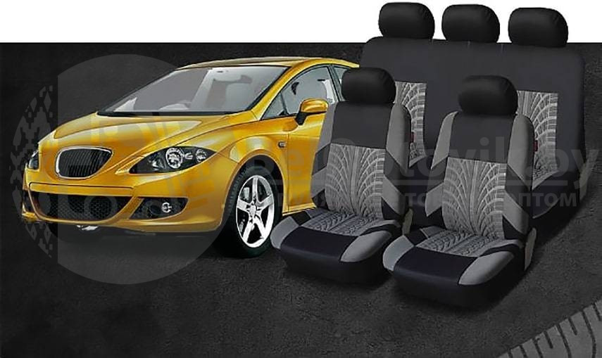 Комплект чехлов на автомобильные сидения Car Seat Cover 9 предметов (чехлы для автомобиля) Красные - фото 4 - id-p117117081