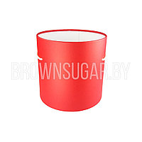 Шляпная коробка D21 H19 без крышки с ручками, цвет Красный