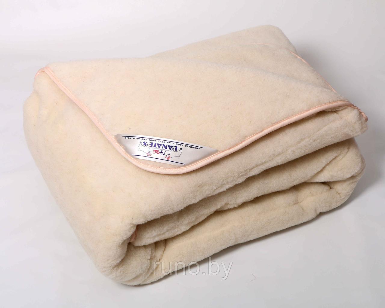 Одеяло (плед) из овечьей шерсти меховое двустороннее 145 х 205 см, фото 1
