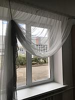 Градиентная штора гардина из прозрачной сетки