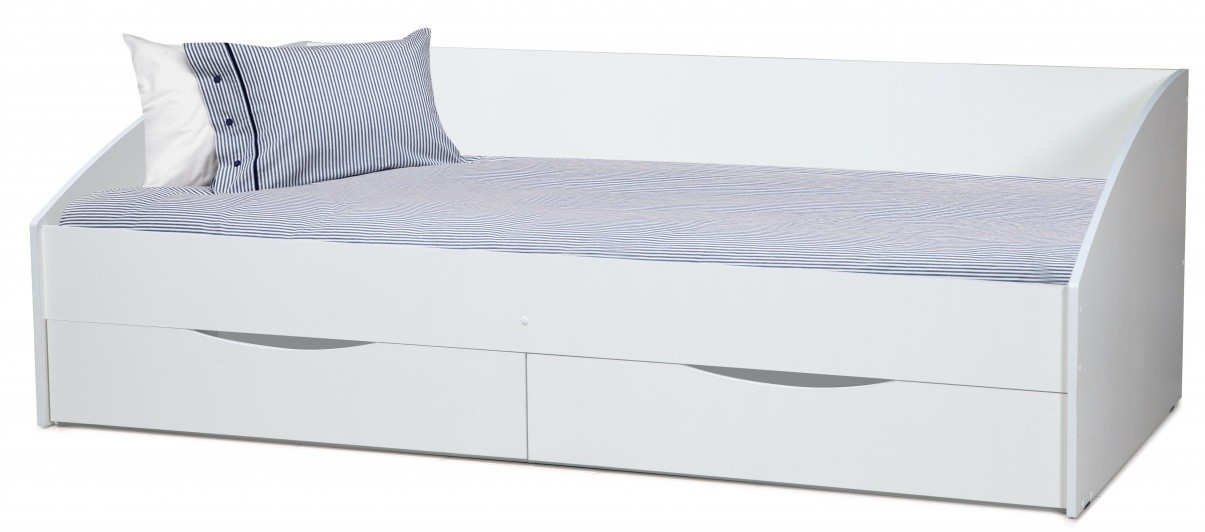 Кровать с ящиками "Фея" 90х200 (белая)