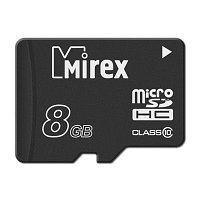 SD Card Micro 8Gb Class 10 Mirex без адаптера 13612-MC10SD08