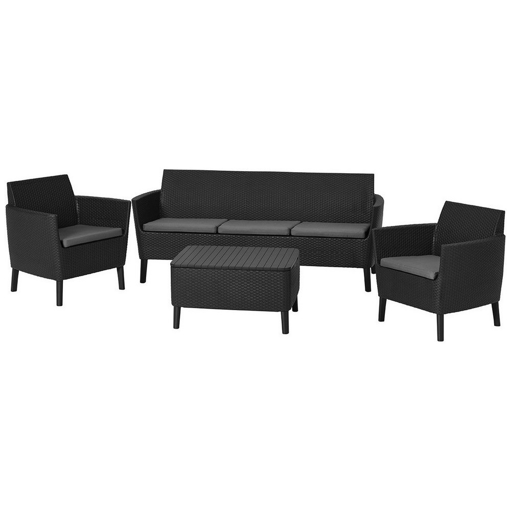 НАБОР УЛИЧНОЙ МЕБЕЛИ SALEMO 3-SOFA SET коричневый