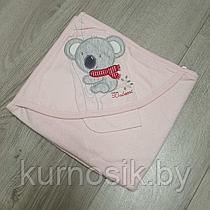 Полотенце-уголок детское с рукавичкой "Коала" 90*90 арт.1997 Розовый