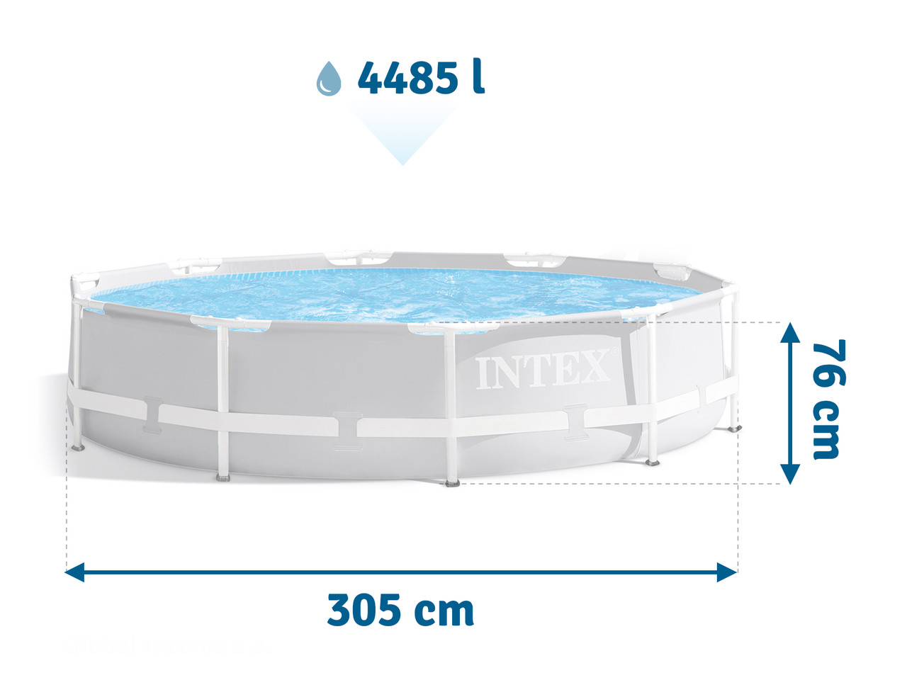 Каркасный бассейн Intex для дачи 26700 Prism Frame Pool 305x76 - фото 2 - id-p117156264