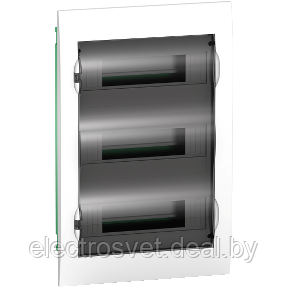Щит Easy9 корпус встроенный с прозрачной дверью 3 ряда/36 модуля - фото 1 - id-p117156298
