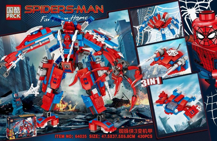 Конструктор PRCK Super Heroes Человек-паук 64035 430 деталей - фото 1 - id-p117157259