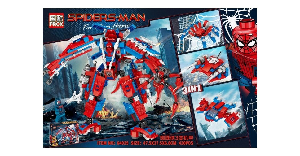 Конструктор PRCK Super Heroes Человек-паук 64035 430 деталей - фото 2 - id-p117157259