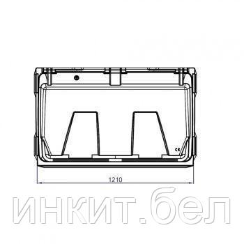 Пластиковый контейнер для мусора 660 л зеленый, ESE - фото 3 - id-p117157409