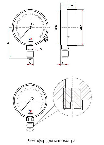 Манометр аммиачный ТМ-511 NH3