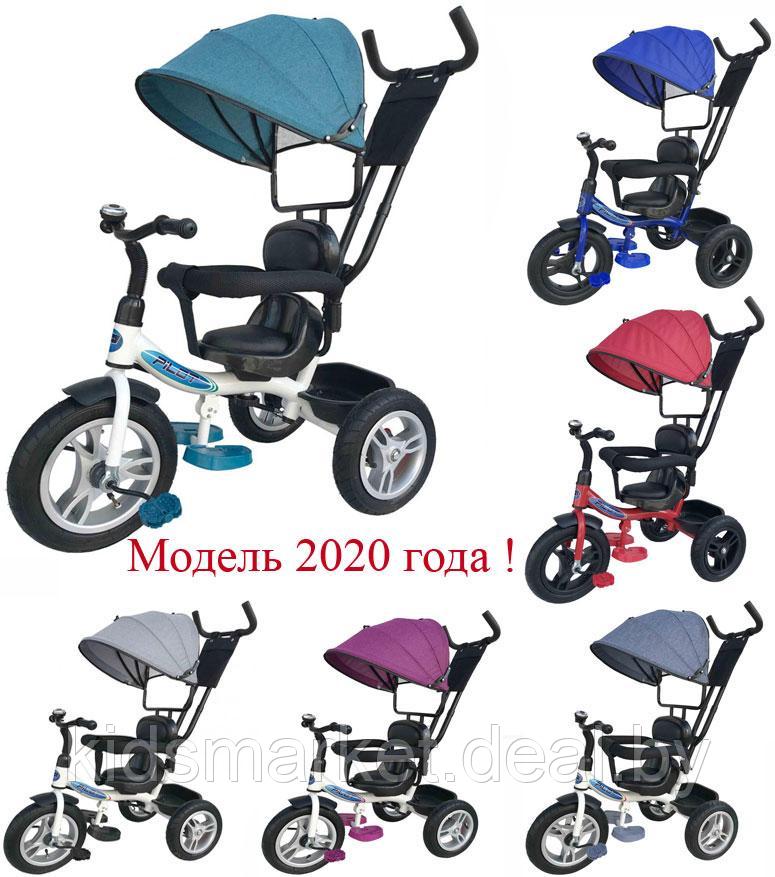 Велосипед детский Trike Pilot 2020 надувные колеса 12" и 10" цвет красный - фото 2 - id-p117158381