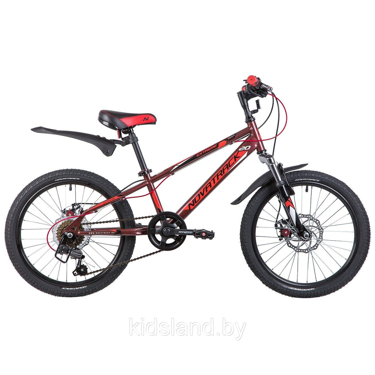 Велосипед Novatrack Disc Extreme 20"  (чёрно-красный)