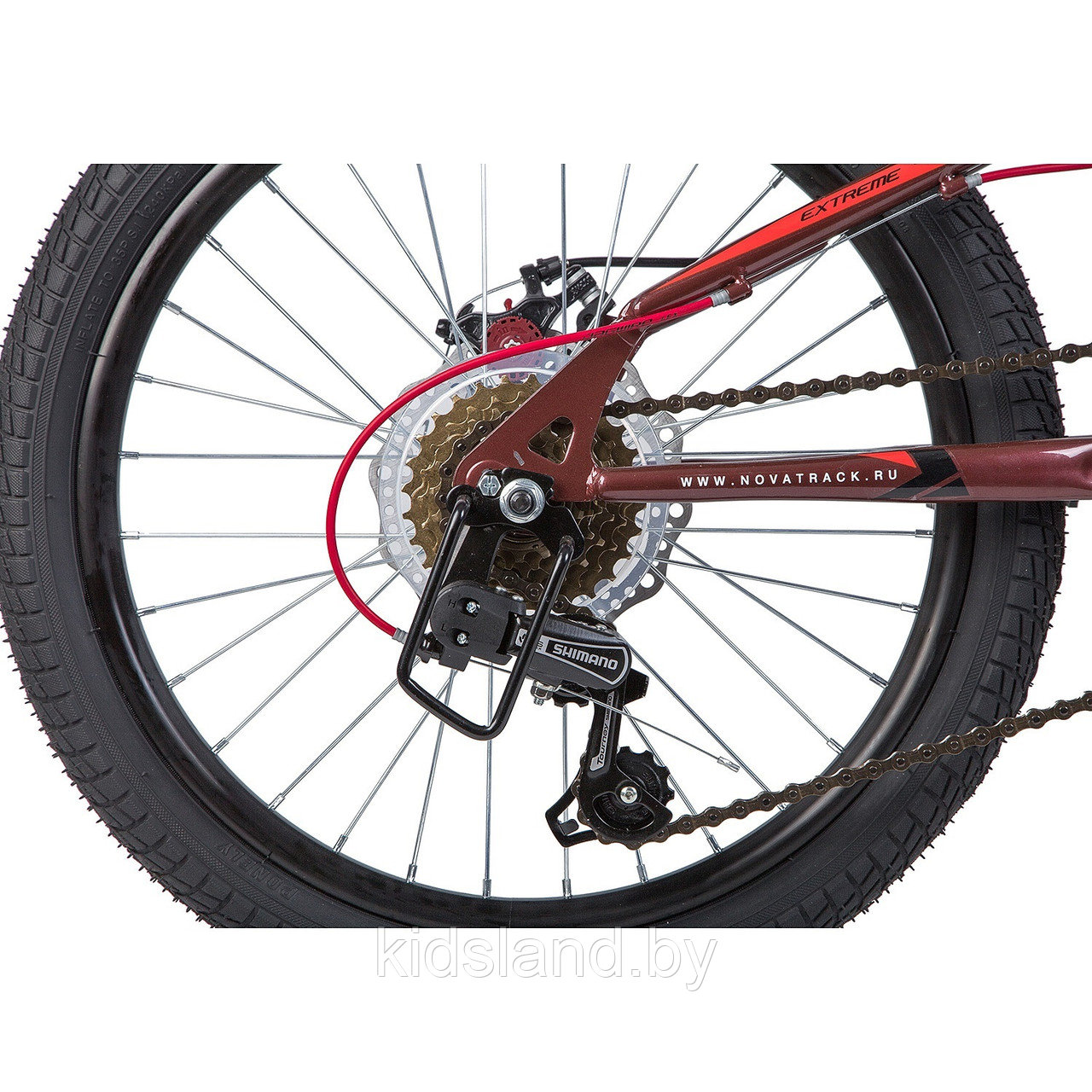 Велосипед Novatrack Disc Extreme 20" (чёрно-красный) - фото 5 - id-p117160129