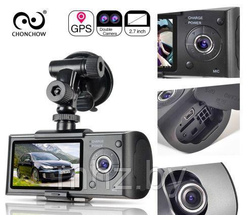 Автомобильный видеорегистратор DVR-R300 с 2 камерами, GPS и G-сенсором - фото 2 - id-p117160839