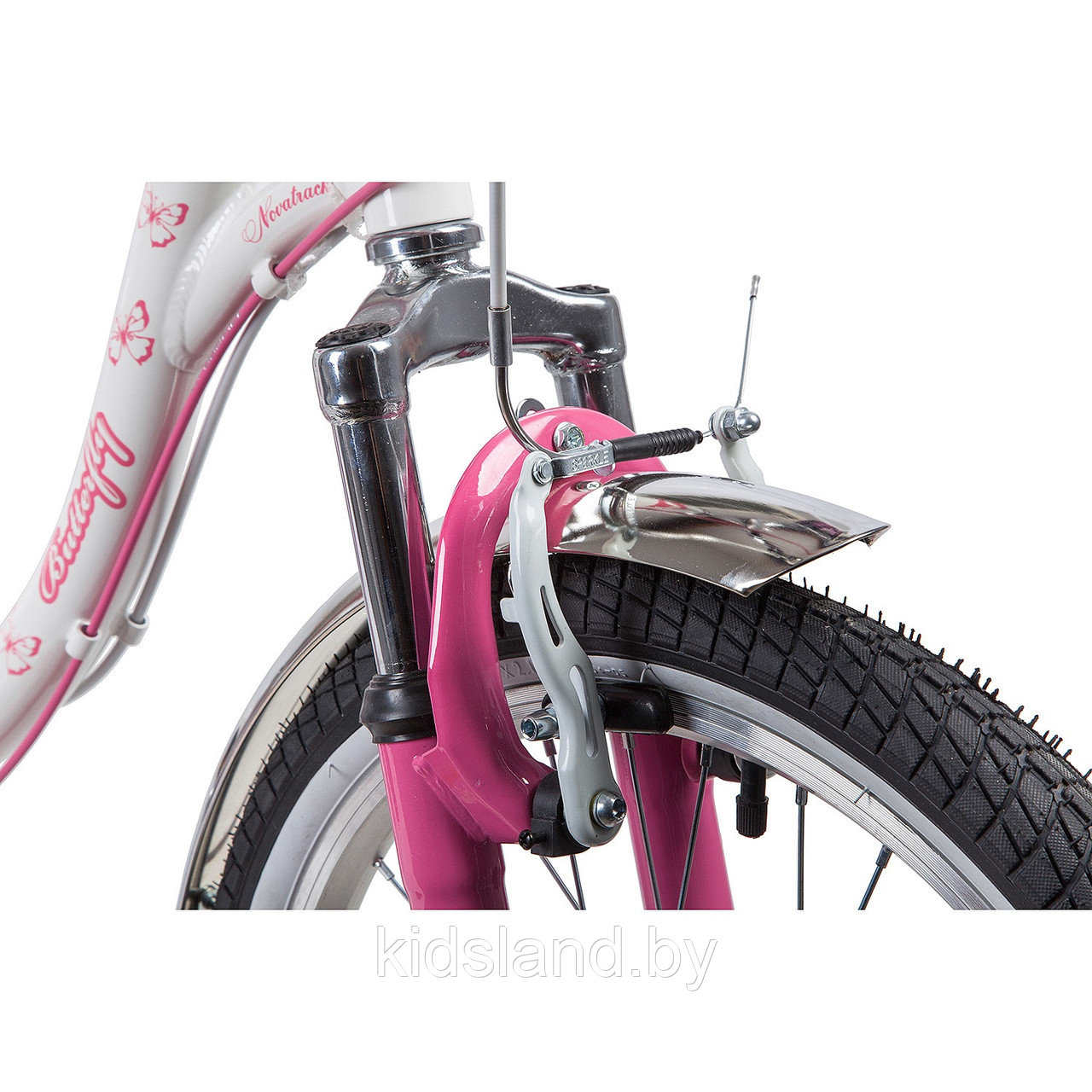 Велосипед Novatrack Butterfly V 20" (бело-розовый) - фото 3 - id-p117161855