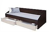 Кровать с ящиками "Фея" (венге/дуб линдберг) Олмеко, фото 6