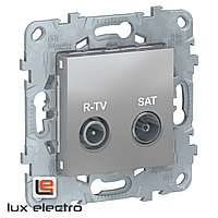 Розетка R-TV/ SAT UNICA NEW Schneider Electric, алюминий