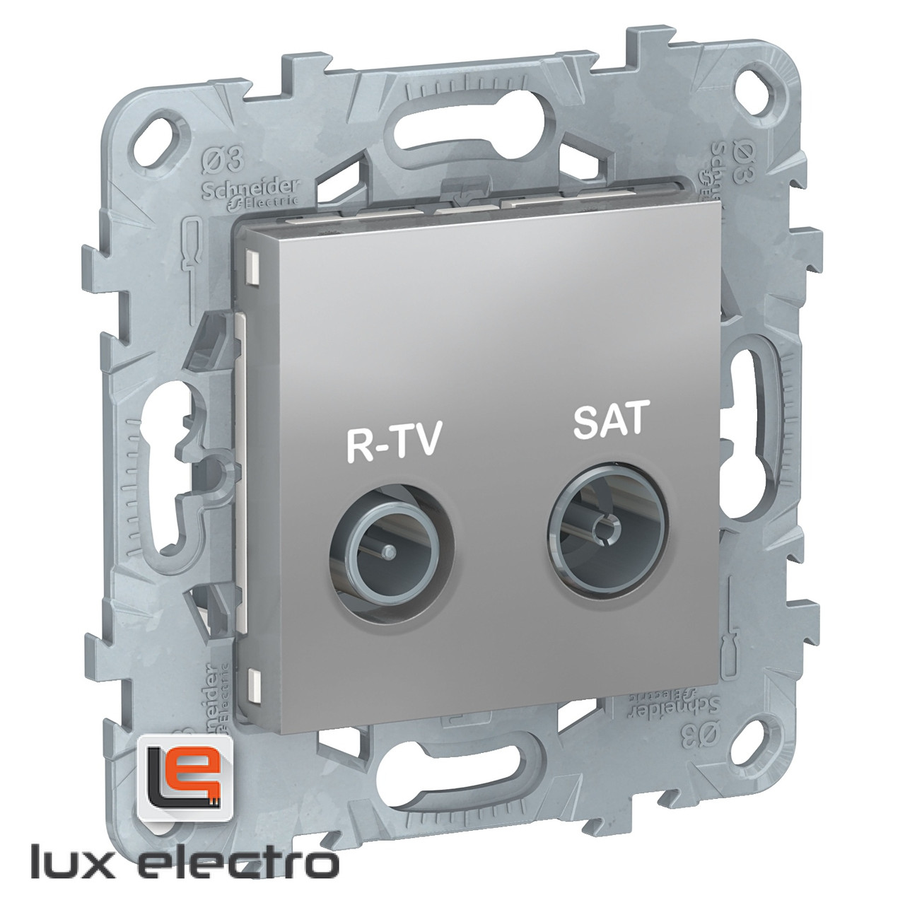 Розетка R-TV/ SAT UNICA NEW Schneider Electric, алюминий - фото 1 - id-p117062251