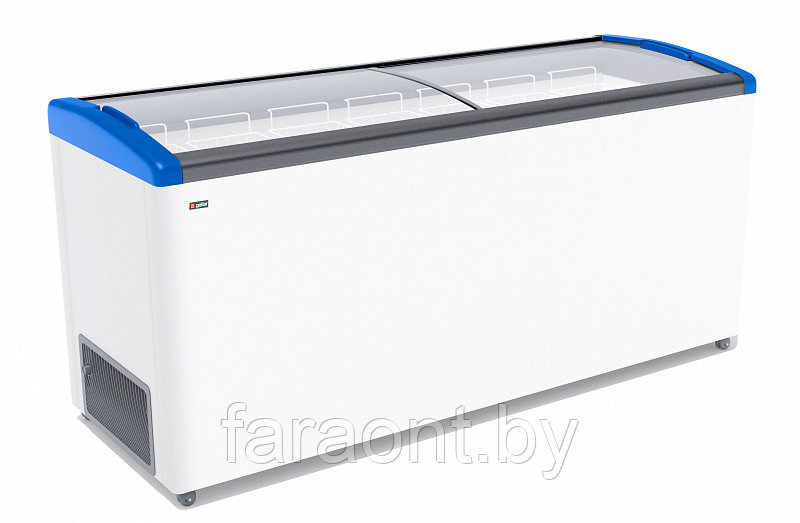 Морозильный ларь FROSTOR (Gellar) FG 775 E с выпуклой стеклянной крышкой 8 корзин 640 л - фото 2 - id-p117179045