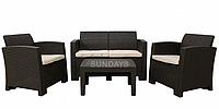 Комплект садовой мебели Sundays (коричневый/бежевый) SF2-4P