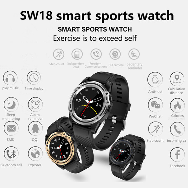 Смарт умные часы спортивные SW18 Smart Watch Phone GSM Звонки Напоминание Сон Монитор - фото 2 - id-p117181240