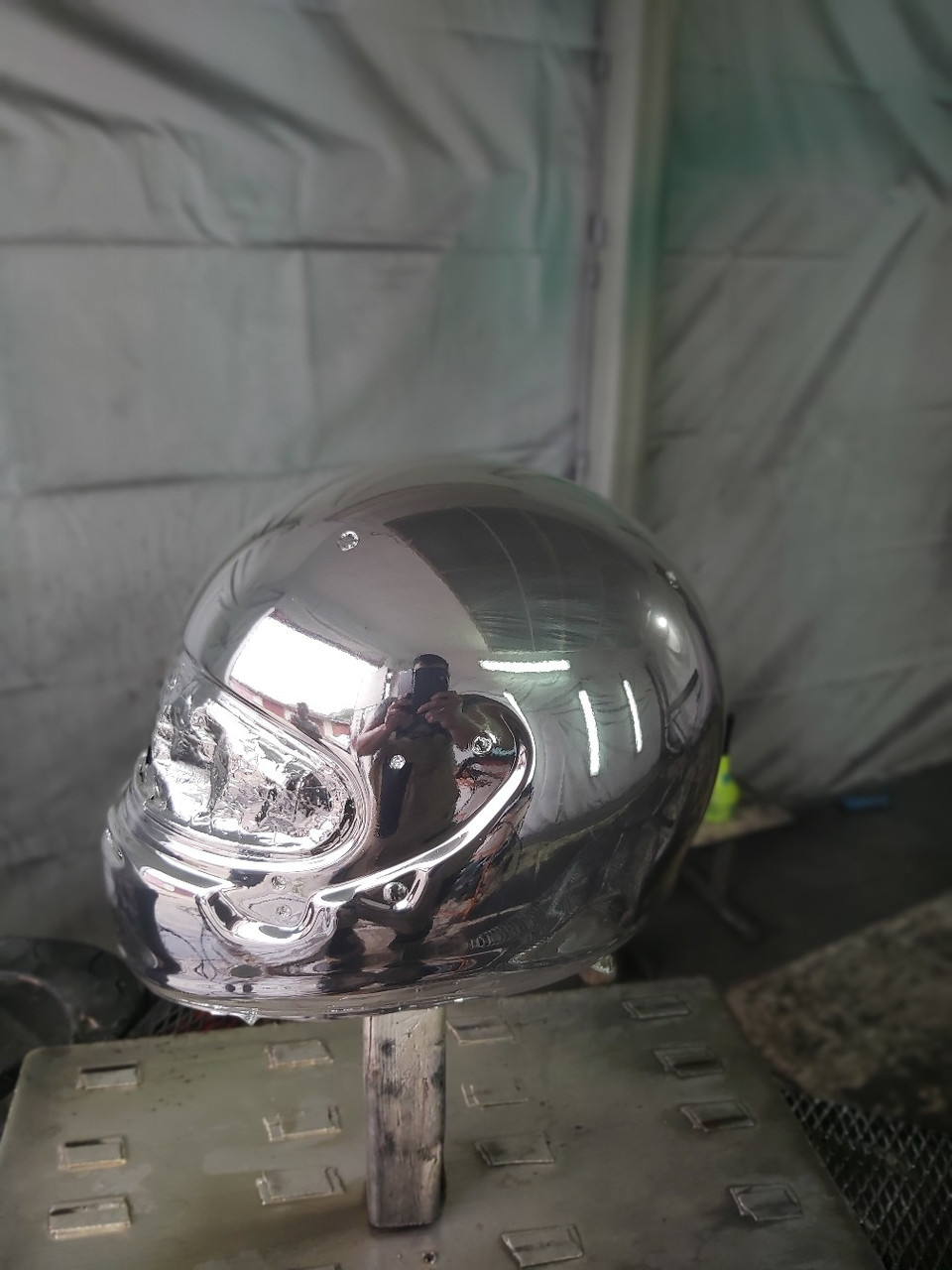 Хромирование мотоциклетного шлема (хромированный шлем Arai) - фото 3 - id-p117199576