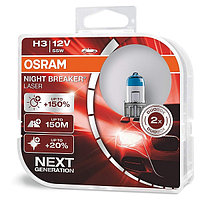 Автомобильные лампы H3 OSRAM 12V 55W NBL +150% (комплект 2шт) 64151NL-HCB