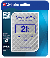 Внешний жесткий диск Verbatim Store N Gо Gen2 2TB USB3.0 2.5" серебристый арт.53198