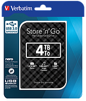 Внешний жесткий диск Verbatim Store N Gо Gen2 4TB USB3.0 2.5" черный арт.53223