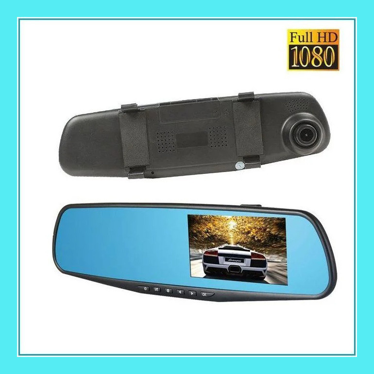 Зеркало-видеорегистратор Vehicle Blackbox с камерой заднего вида DVR + флешка в подарок (ХИТ!) - фото 2 - id-p117212820