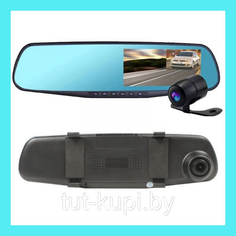 Зеркало-видеорегистратор Vehicle Blackbox с камерой заднего вида DVR + флешка в подарок (ХИТ!) - фото 3 - id-p117212820
