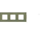 Рамка на 3 поста гор./верт., цвет green olive