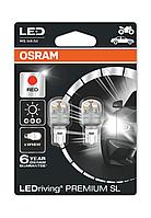Лампа светодиодная W16W Osram LEDriving PREMIUM красная 9213R-02B (комплект 2шт), фото 1