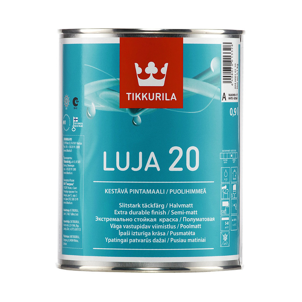 Луя Luja Тиккурила, полуматовая стойкая покрывная краска, С, 0,9л - фото 1 - id-p117240228