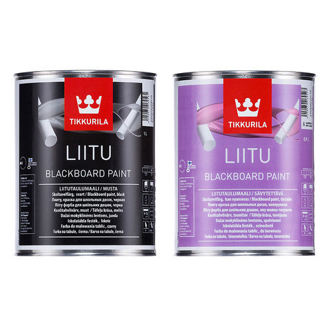 Лииту Liitu Тиккурила, краска для школьных досок, цвет черный, 1л - фото 1 - id-p117254881