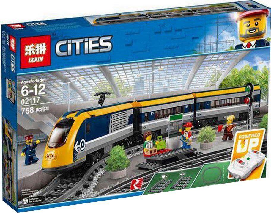 Лего Lego Пассажирский поезд на радиоуправлении, Lepin 02117, аналог Лего 60197 - фото 1 - id-p117255054