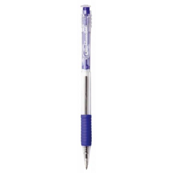 Ручка шариковая Silwerhof 026146-02 авт. 0.7мм резиновая манжета прозрачный синие чернила(работаем с юр лицами