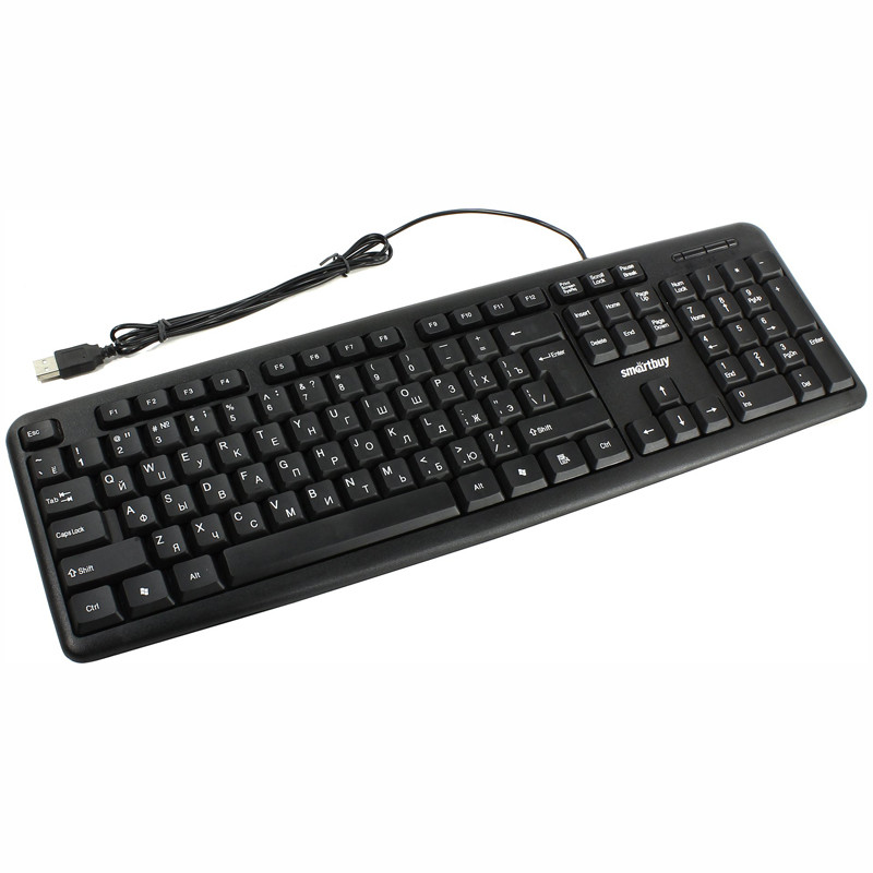 Клавиатура Smartbuy ONE 112, USB, черный SBK-112U-K(работаем с юр лицами и ИП) - фото 1 - id-p117256050