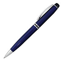 Ручка шариковая, автоматическая, синий мет. корпус, серебр. детали, арт. IMWT1136/BU/бшк(работаем с юр лицами