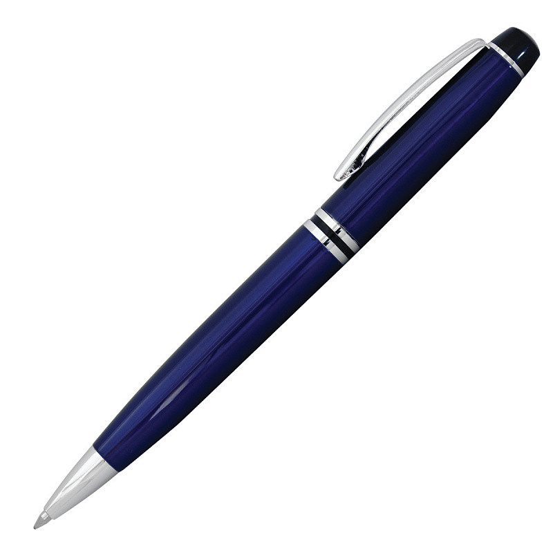 Ручка шариковая, автоматическая, синий мет. корпус, серебр. детали, арт. IMWT1136/BU/бшк(работаем с юр лицами - фото 1 - id-p117256061