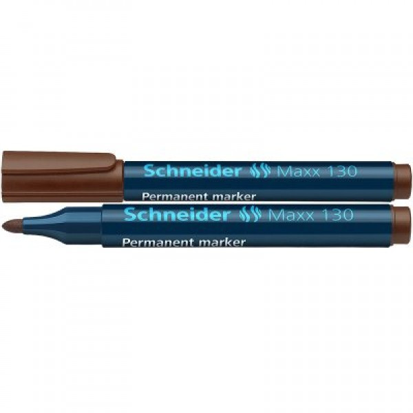 Маркер Schneider 130 перманентный 1-3 мм, цвет коричневый(работаем с юр лицами и ИП)