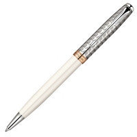 Шариковая ручка Parker Sonnet Slim Premium Metal and Pearl CT.