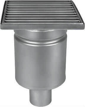 Трап MINI из нержавеющей стали с квадратной решеткой ATT Inox Drain Wm150/50V1