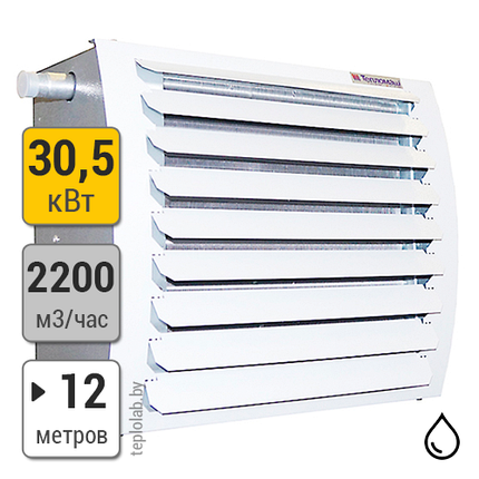 Водяной воздухонагреватель Тепломаш КЭВ-60T3,5W3, фото 2