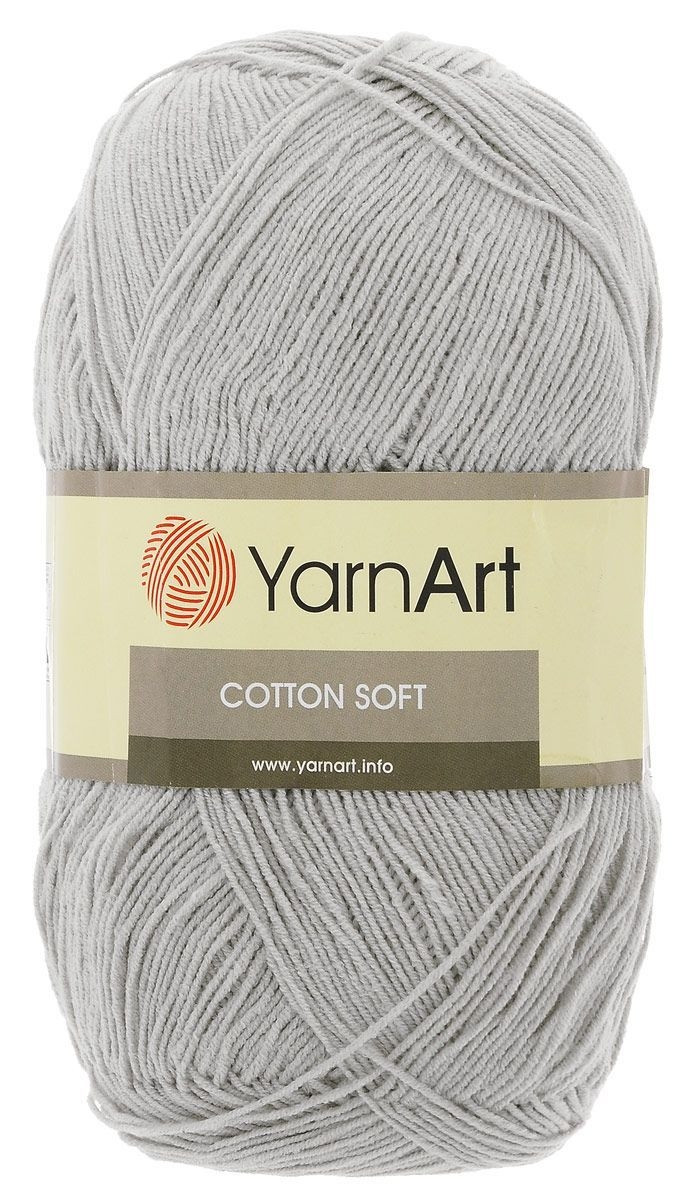 Пряжа YarnArt Cotton Soft цвет 49 светло-серый