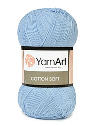 Пряжа YarnArt Cotton Soft цвет 75 светло-голубой