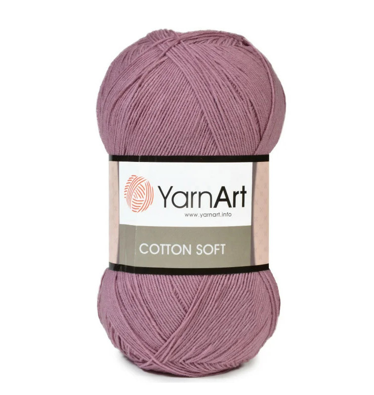 Пряжа YarnArt Cotton Soft цвет 65 сухая роза