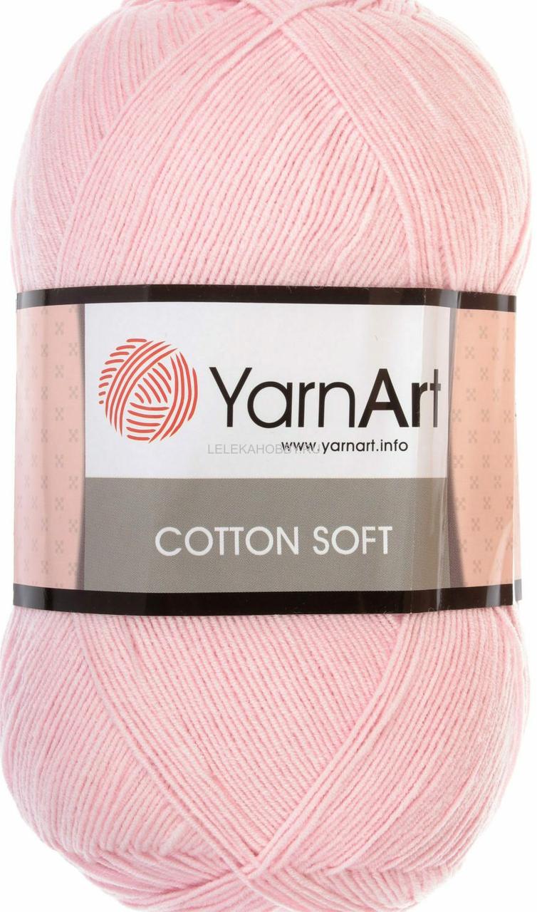 Пряжа YarnArt Cotton Soft цвет 74 светло-розовый